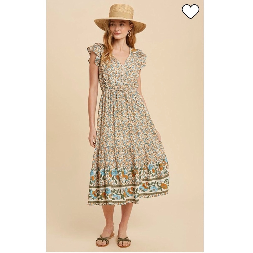 Jessakae Floral Ruffle Sleeve Dress